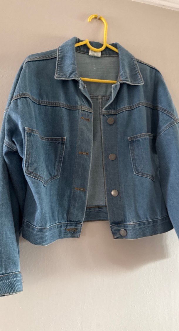 Mavi Düğmeli Kadın Denim Ceket - Görsel 3