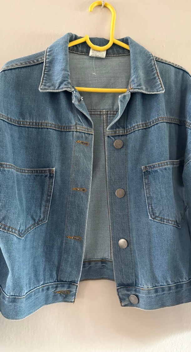 Mavi Düğmeli Kadın Denim Ceket - Görsel 5