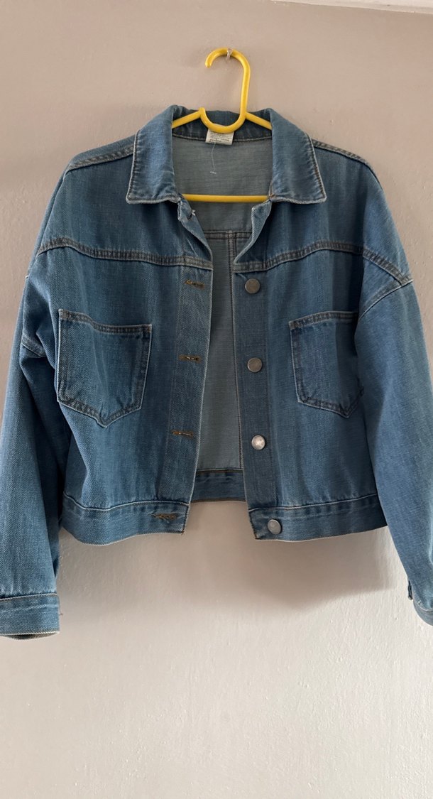 Mavi Düğmeli Kadın Denim Ceket - Görsel 2