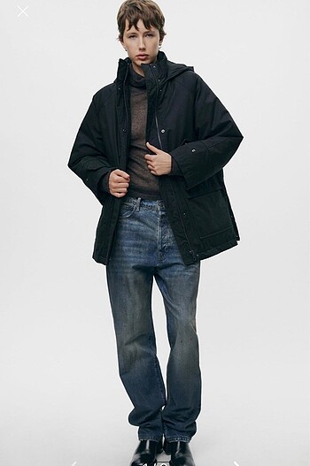 ZARA SİYAH MONT L BEDEN