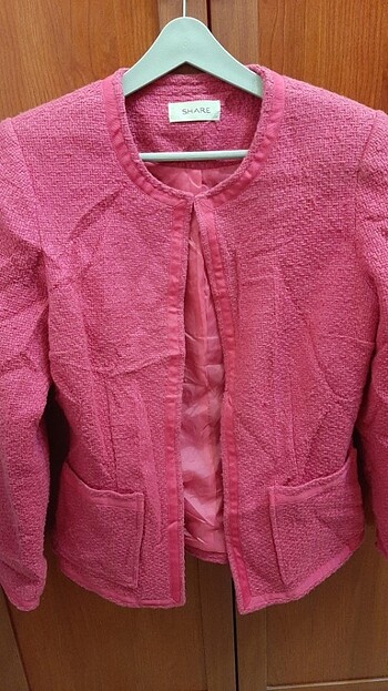 Zara Pembe tuvit ceket