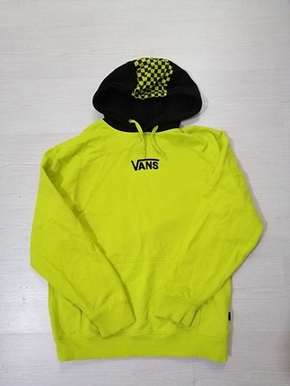 kapüşonlu oversize yeşil vans sweat 