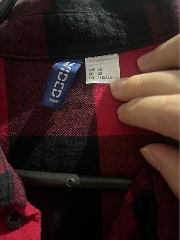 xs Beden bordo Renk H&M Gömlek