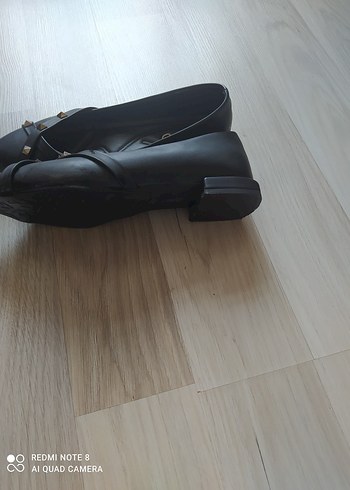 38 Beden Diger Siyah Gotik Tokalı Kadın Topuklu Babet