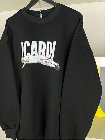 l Beden siyah Renk Oversize Unisex Sweat