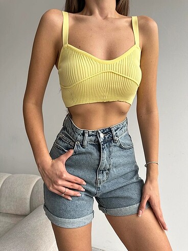 Askılı Triko Crop