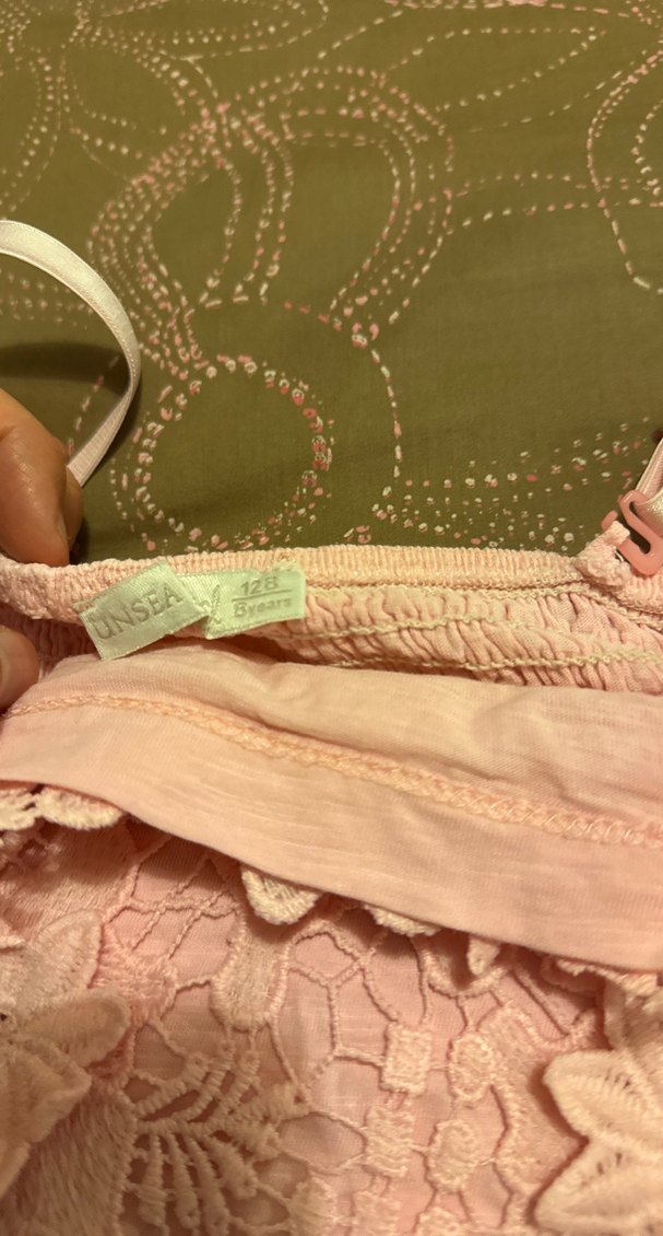 Dantel İşlemeli Pembe Kız Çocuk Bohem straplez - Görsel 3