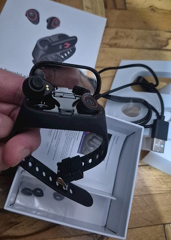 Akıllı bileklik + içinde Kablosuz Kulaklık seti - Görsel 5