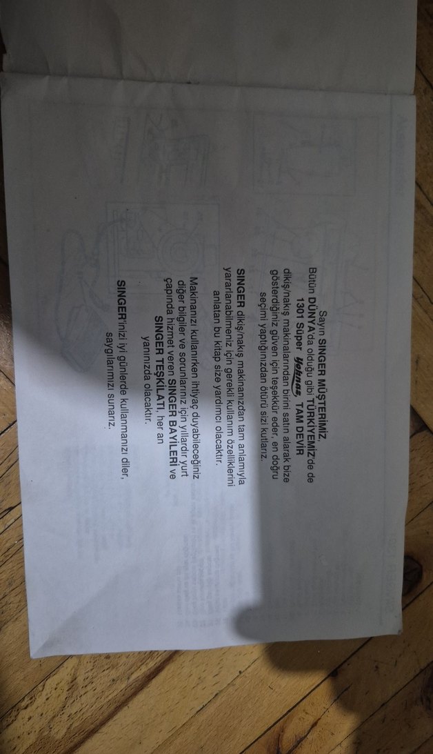 Singer yoknaz 1301 Orjinal kullanma klavuzu - Görsel 4