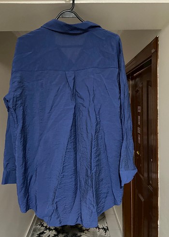 Diğer Nakışlı Mavi Kadın Denim Gömlek