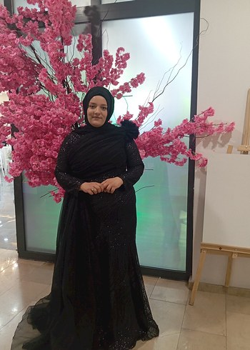 Abiye Uzun Siyah Gotik Kadın Abiye Elbise