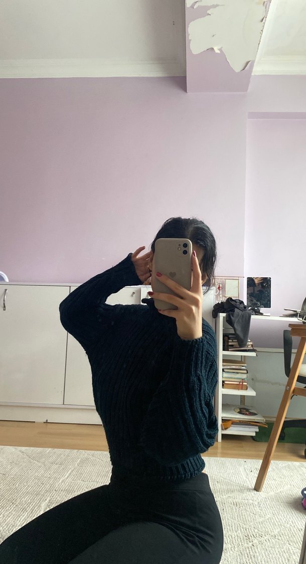 H&M Boğazlı Kadın Triko Kazak - Görsel 2