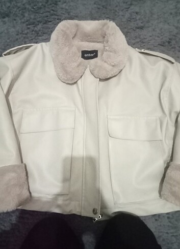 Peluşlu Deri mont