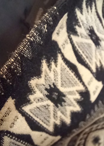 Kanvas geometrik desen kısa etek - Görsel 6