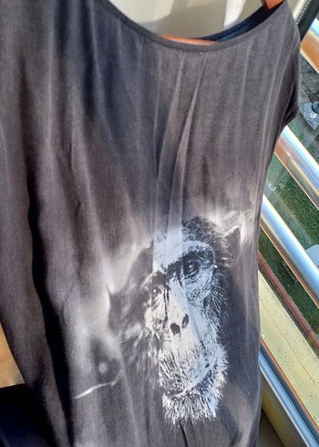 maymun baskılı yazlık elbise - Görsel 6