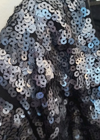 Pullu Gri Tie-Dye Kadın Ceket - Görsel 6