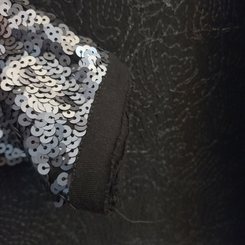 Pullu Gri Tie-Dye Kadın Ceket - Görsel 4