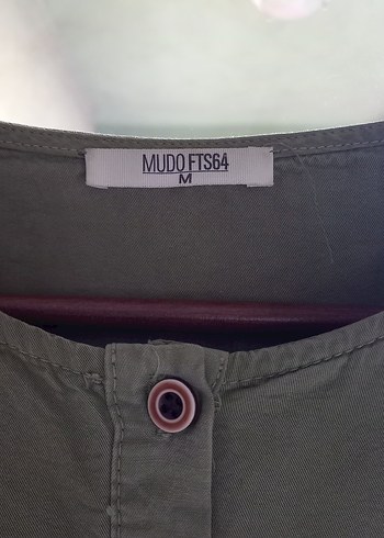 Düğmeli Kısa Kollu Midi Keten Elbise - Görsel 4