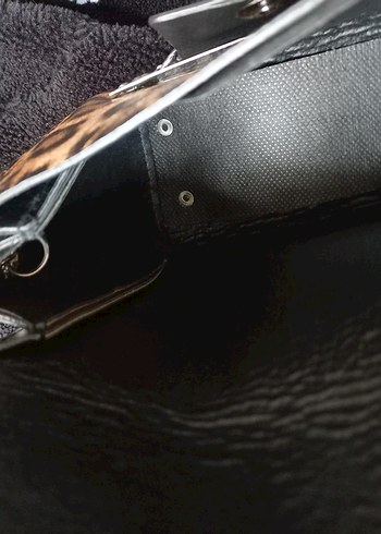 Zincir Detaylı Leopar Desenli  Çanta - Görsel 8