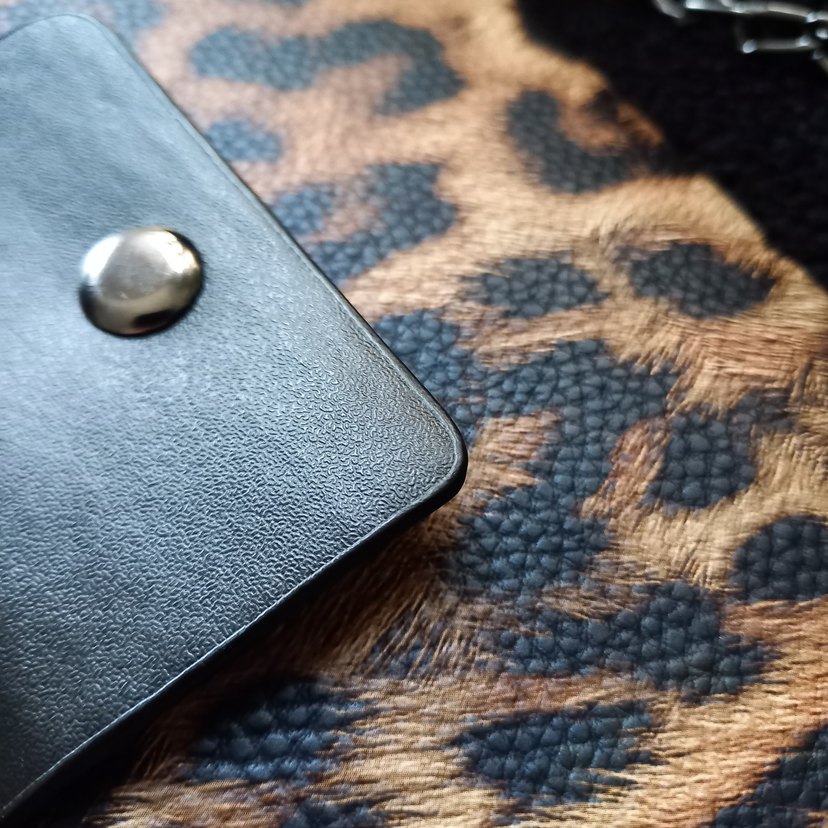 Zincir Detaylı Leopar Desenli  Çanta - Görsel 5