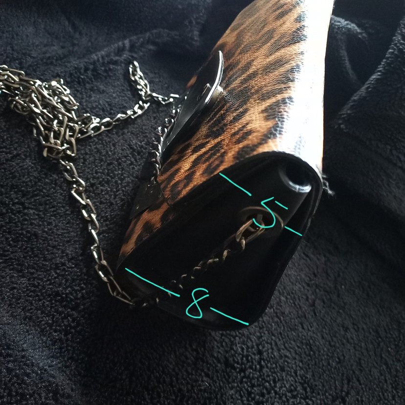 Zincir Detaylı Leopar Desenli  Çanta - Görsel 2