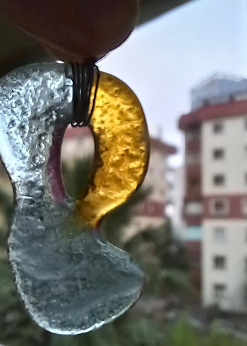 Turkuaz  Cam Kolye Ucu - Görsel 6