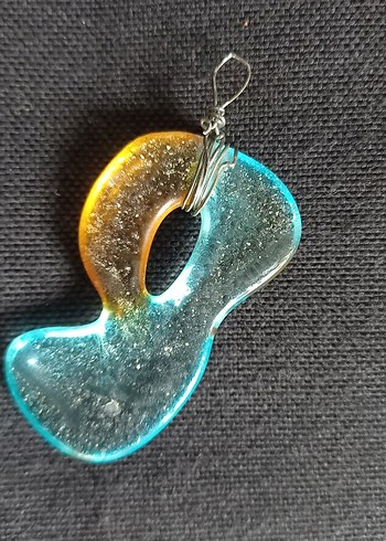 Turkuaz  Cam Kolye Ucu - Görsel 4