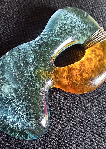 Turkuaz  Cam Kolye Ucu - Görsel 3