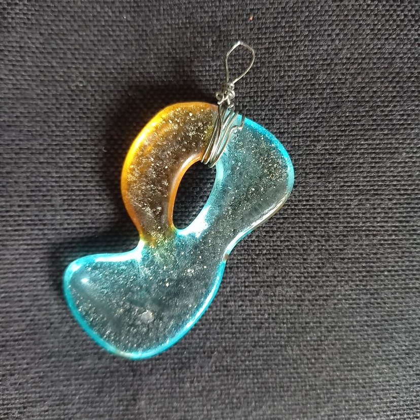 Turkuaz  Cam Kolye Ucu - Görsel 4