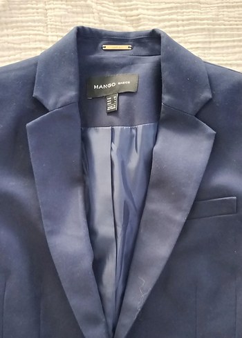 MANGO Lacivert Blazer Ceket - Görsel 4
