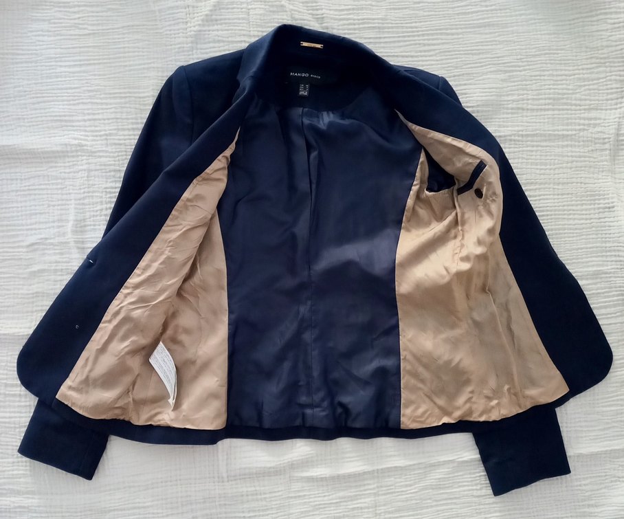 MANGO Lacivert Blazer Ceket - Görsel 3