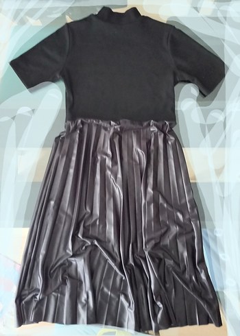 YOYOSO - Siyah Pilili KISA ELBİSE - Görsel 3