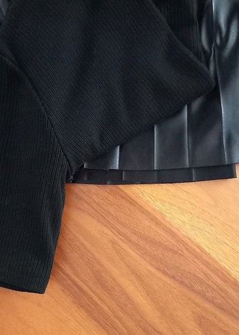 YOYOSO - Siyah Pilili KISA ELBİSE - Görsel 5