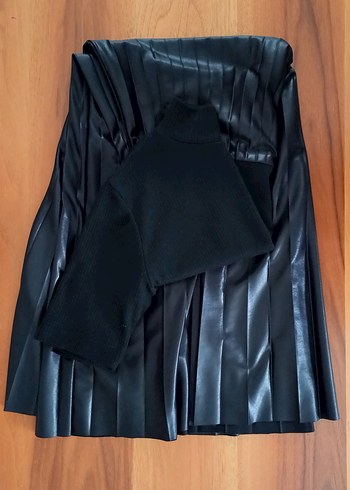 YOYOSO - Siyah Pilili KISA ELBİSE - Görsel 6