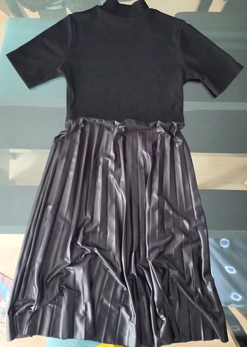 YOYOSO - Siyah Pilili KISA ELBİSE - Görsel 4