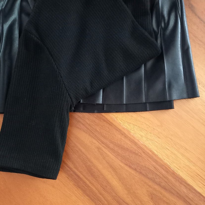 YOYOSO - Siyah Pilili KISA ELBİSE - Görsel 5