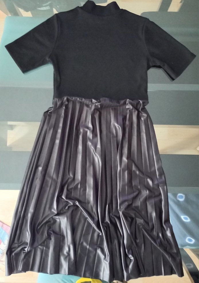 YOYOSO - Siyah Pilili KISA ELBİSE - Görsel 4