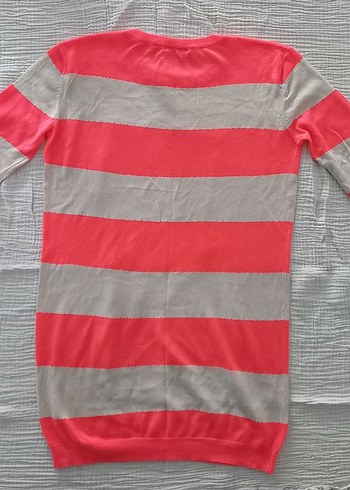 İnce triko- açık pastel fuşya ve ekru renk - Görsel 3