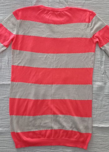 İnce triko- açık pastel fuşya ve ekru renk - Görsel 2