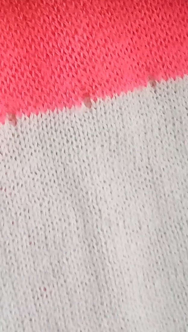 İnce triko- açık pastel fuşya ve ekru renk - Görsel 4