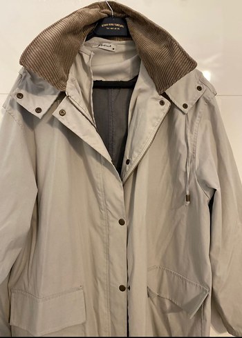 Bej Uzun Kadın Yağmurluk - Görsel 2