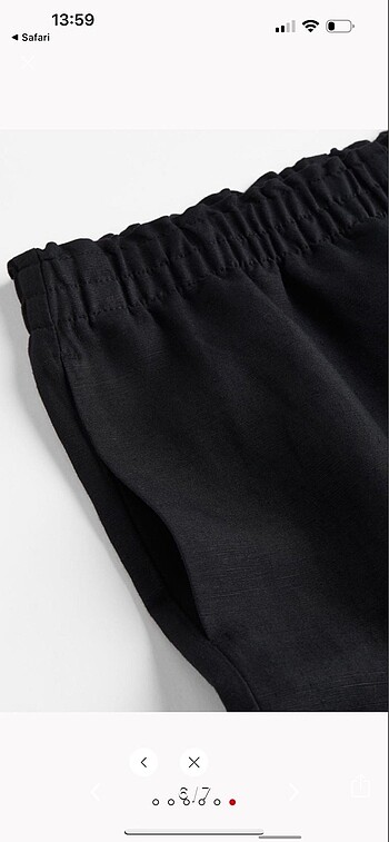 xs Beden siyah Renk H&M keten pantolon