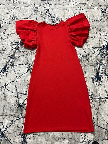 Orjinal Zara Kırmızı Elbise