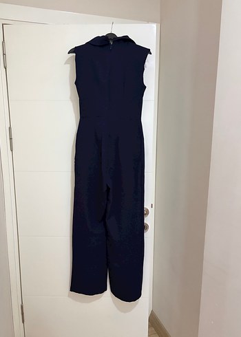 Lacivert Uzun Kollarsız Kadın Tulum - Görsel 2