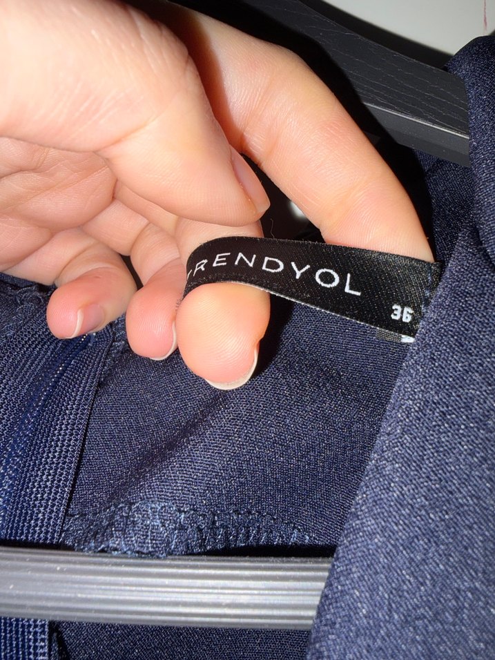 Lacivert Uzun Kollarsız Kadın Tulum - Görsel 4