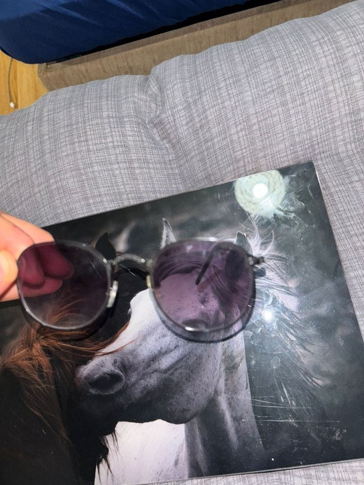 Gri Şeffaf Retro erkek Gözlüğü - Görsel 2