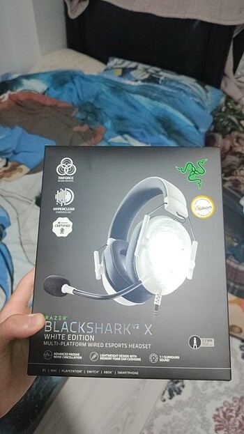 Razer Blackshark v2 beyaz az kullanıldı 
