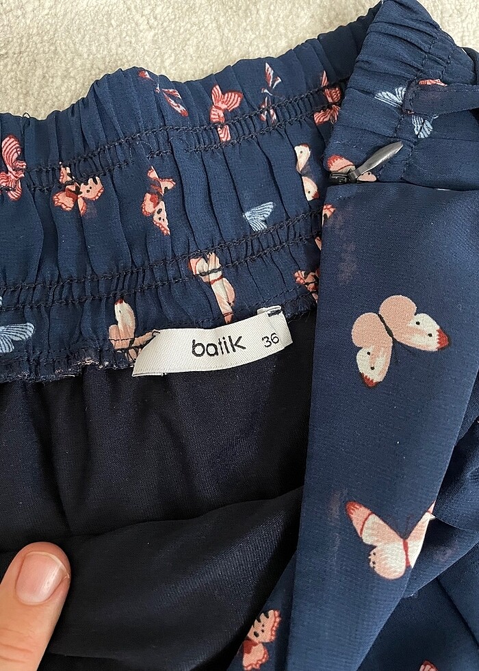 Batik Şifon tesettür etek - Görsel 3