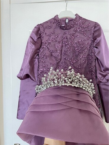 Tesettür abiye Aslan Polat Gülce lavanta - Görsel 8