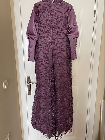 Tesettür abiye Aslan Polat Gülce lavanta - Görsel 11